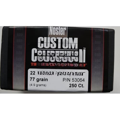 Пули NOSLER 22 CAL. (.224") 77 GR. RDF HP (100шт)