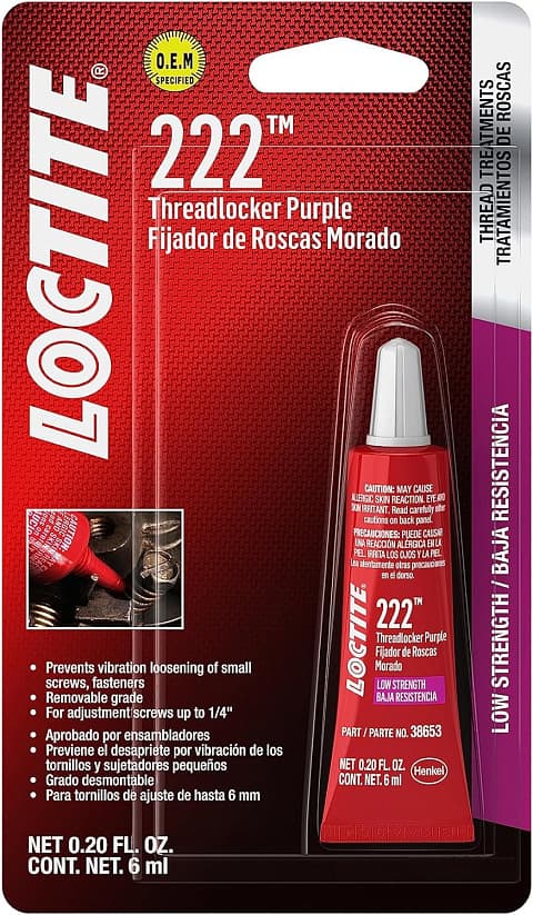 Фиксатор резьбовых соединений низкой прочности Loctite 222, 6ml