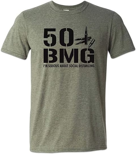 Футболка "50 BMG" оливковая