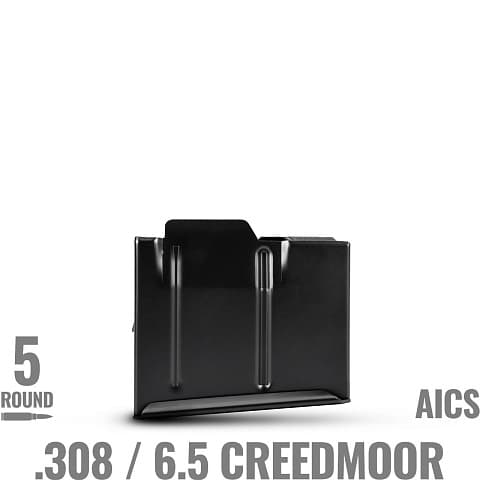 Магазин MDT METAL AICS 5rd .308/6.5 CREEDMOOR с передней пластиной