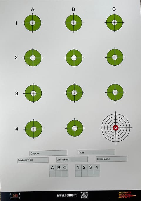 МИШЕНЬ Re308 TYPE2 10шт.