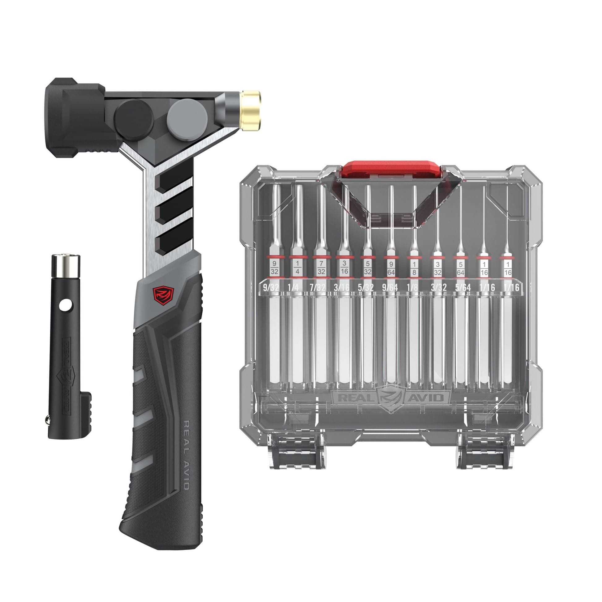 Молоток и набор выколоток - Real Avid Armorer’s Master Hammer and Accu-Punch 11-Piece Standard Pin Punch Set