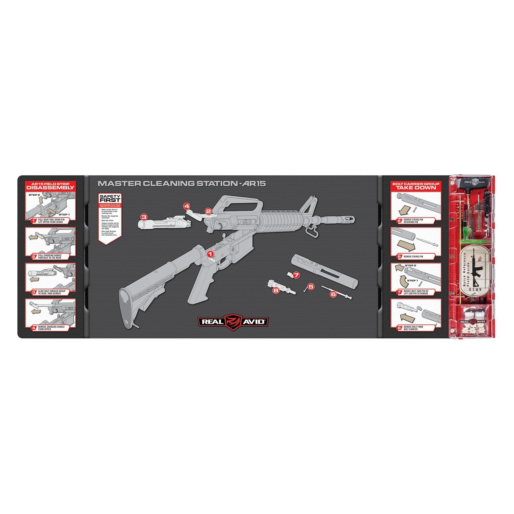 Мат и набор для чистки Real Avid для AR-15 Master Cleaning Station