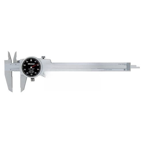 Mitutoyo 505-742-56 D6"TX-6 Dial Caliper, Black Face, 0.1"/Rev, 0"-6", 0.001"