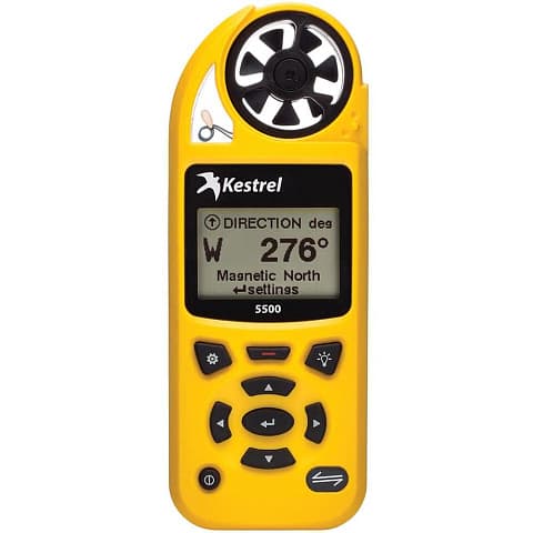 Карманная метеостанция KESTREL 5500 Link с флюгером в чехле, цвет желтый