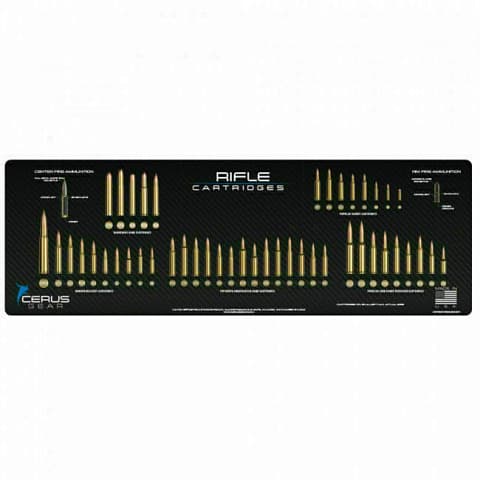 Коврик CERUS GEAR Top Rounds Carbon Fiber 12x36 3mm для чистки оружия