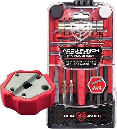 Набор выколоток с молотком и магнитным блоком Accu-Punch Hammer & Roll Pin Punch Set & Smart Bench Block ® Real Avid